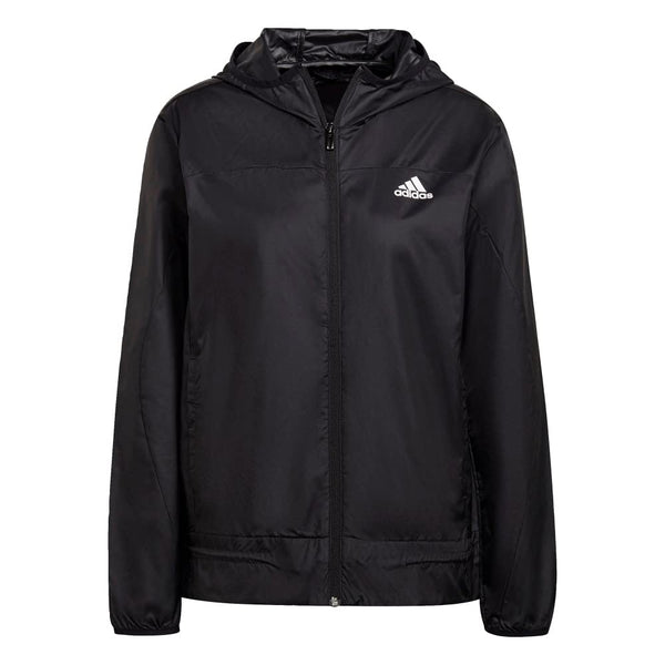 adidas womens Logo Running Windbreaker Black/White X-Small US