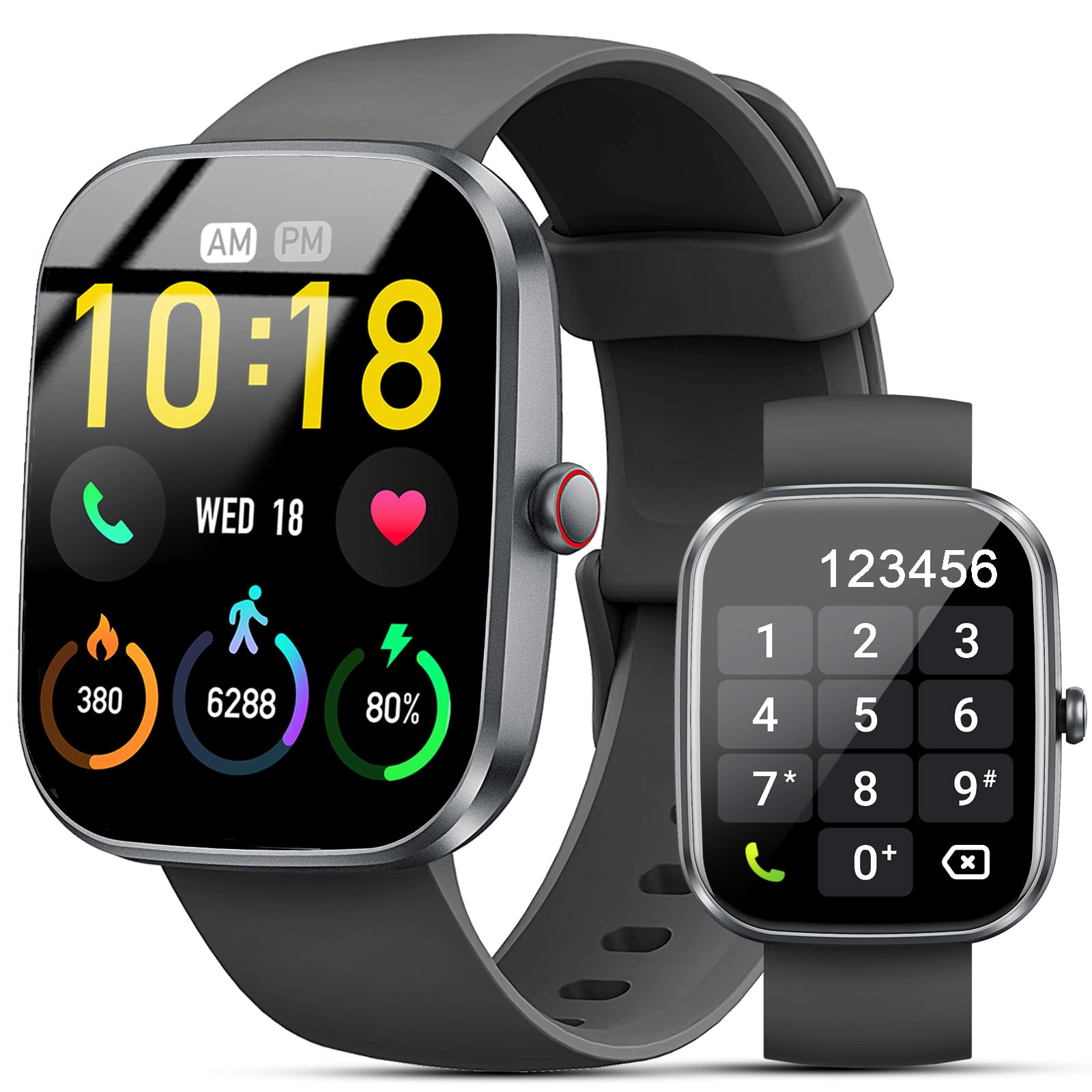 Kuizil Smart Watch 1.91" HD Smartwatch for Men Women (Answer/Make Call) Fitness Tracker with 100+ Sport Modes IP68 Waterproof Heart Rate/Sleep Monitor Pedometer Activity Tracker for Android iOS