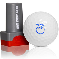 ZEETY Golf Ball Stamp Golf Ball Stamper Reusable Self-Inking Golf Ball Stamp Marker to Identify Golf Balls Golf Gift Golf Accessories for Men and Women Golfers (Coconut Cocktail)