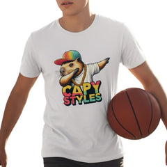 Capybara Graphic T Shirt Capy Styles Streetwear Skating Casual Tee
