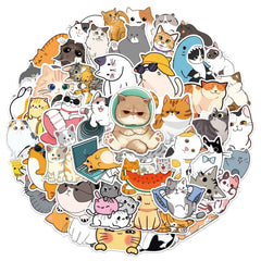 Cat Stickers – 50 Waterproof Vinyl Decals for All Surfaces