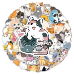Cat Stickers – 50 Waterproof Vinyl Decals for All Surfaces