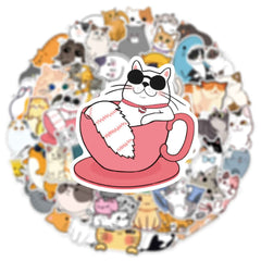 Cat Stickers – 50 Waterproof Vinyl Decals for All Surfaces