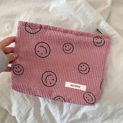 Chic Corduroy Travel Pouch for Women