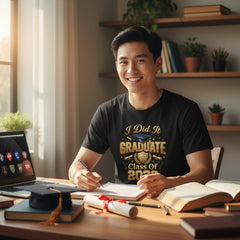 Class Of 2026 Graduate Graphic T-Shirt Cotton Unisex Commemorative Wear