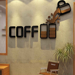 Coffee Shop Wall Decor – Self-Adhesive Acrylic Art for Business