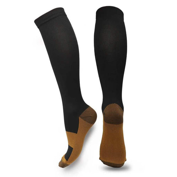 Copper Compression Socks 20-30mmHg Graduated Support L/XL for Men and Women