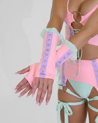 Cotton Candy Fingerless Gloves