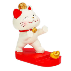 Fortune Cat Phone Stand – Cute Japanese Maneki Neko Decor Gift