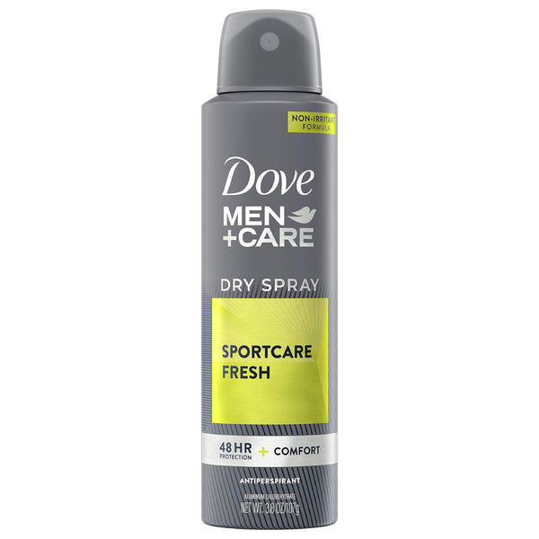 Dove Men+Care SportCare Dry Spray Antiperspirant Deodorant 48-hour sweat and odor protection Fresh Antiperspirant for men with Triple Action Moisturizer 3.8 oz