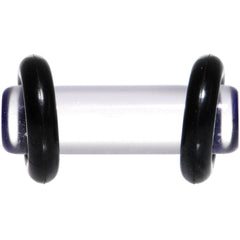 6G Clear Acrylic Straight Plug Set