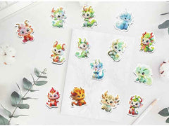 Fantasy Dragon Sticker Pack – 60 Waterproof Mythical Designs