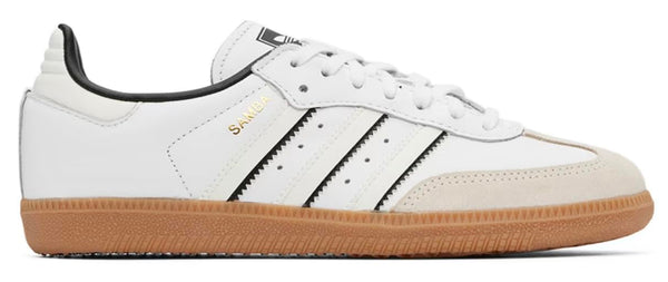 adidas Samba OG Big Kid (Double White Black 4.5)