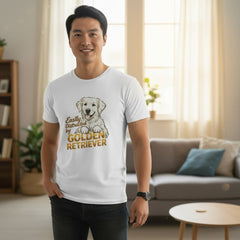 Easily Distracted By Golden Retriever Graphic T-Shirt Cotton Unisex Casual Dog Lover Wear