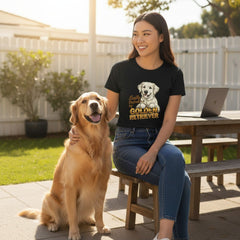 Easily Distracted By Golden Retriever Graphic T-Shirt Cotton Unisex Casual Dog Lover Wear