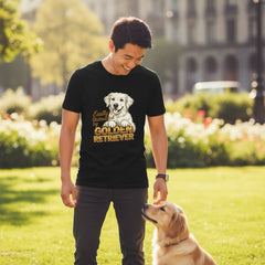 Easily Distracted By Golden Retriever Graphic T-Shirt Cotton Unisex Casual Dog Lover Wear