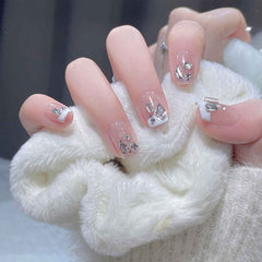 Luxury Full Cover Press-On Nails, 24-Piece Artificial Nail Set