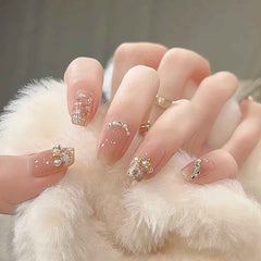 Luxury Full Cover Press-On Nails, 24-Piece Artificial Nail Set