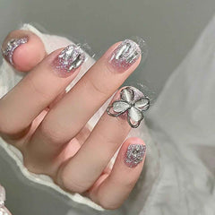 Luxury Full Cover Press-On Nails, 24-Piece Artificial Nail Set