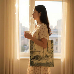 Flannel Cat Tote Bag – Zippered, Two-Sided Printed Shoulder Bag