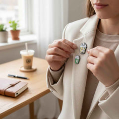 Fun Boba Drink Enamel Pin – Cup Shaped Pin for Collectors