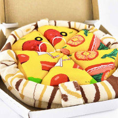 Pizza Socks Gift Box – 4 Pairs of Funny Food-Themed Socks