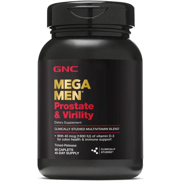 GNC Mega Men Prostate and Virility Supports Optimal Sexual Health and Prostate Health 90 Caplets