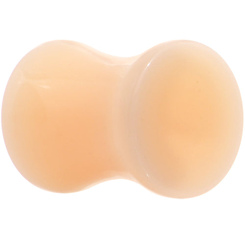 0G Flesh Tone Light Peach Solid UV Acrylic Saddle Plug Set