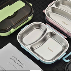 Bento Lunch Box – Includes Thermos Bag, Spoon & Chopsticks
