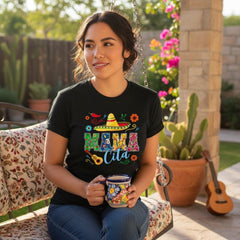 Mamacita T-Shirt 100% Cotton Mothers Day Gift Wife Fiesta Graphic Tee