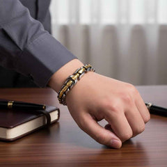 Mens Dragon Scale Bracelet Alloy Metal Symmetrical Wrist Bangle