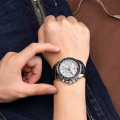 Waterproof Durable MEGIR Men's Stainless Steel Analog Sports Quartz Wrist Watch