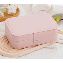 Portable Travel Jewelry Box Small PU Leather Organizer Case