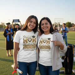 Proud Mom 2026 Graduate T-Shirt 100% Cotton Casual Top