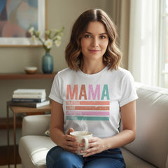 Classic Mama Shirt 100% Cotton Short Sleeve Casual Aesthetic Mom Top