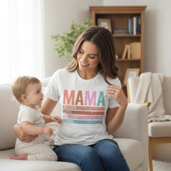 Classic Mama Shirt 100% Cotton Short Sleeve Casual Aesthetic Mom Top