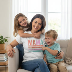 Classic Mama Shirt 100% Cotton Short Sleeve Casual Aesthetic Mom Top