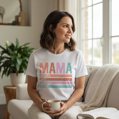 Classic Mama Shirt 100% Cotton Short Sleeve Casual Aesthetic Mom Top