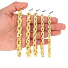 Rope Chain in Yellow Gold - 10mm
