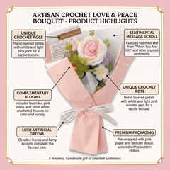 Rose Crochet Bouquet Romantic Gift for Girlfriend