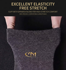Seamless Toe Dress Socks, 5 Pairs Cotton Blend Unisex Size 7-12