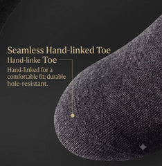 Seamless Toe Dress Socks, 5 Pairs Cotton Blend Unisex Size 7-12