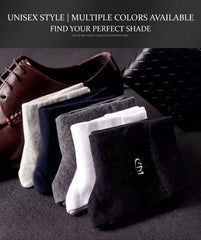 Seamless Toe Dress Socks, 5 Pairs Cotton Blend Unisex Size 7-12