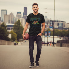 Seattle Football T-Shirt Pacific Northwest Est 1976 Retro Tee