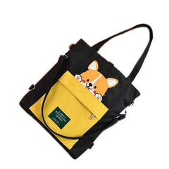 Cute Shiba Inu Tote Bag – Canvas Crossbody Bag for Dog Lovers