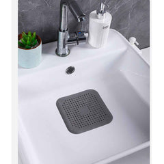 Silicone Drain Hair Catcher – Square Sink Strainer with Suction