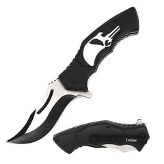Spring Assisted Punisher Skull Knife