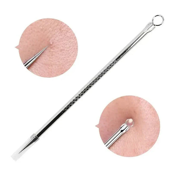 Stainless Steel Pimple Extractor Blackhead Removal Tool For Blemish Whitehead Popping Acne