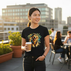 Stay Golden Retriever Graphic T-Shirt Cotton Women Casual Dog Lover Wear