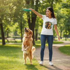 Stay Golden Retriever Graphic T-Shirt Cotton Women Casual Dog Lover Wear